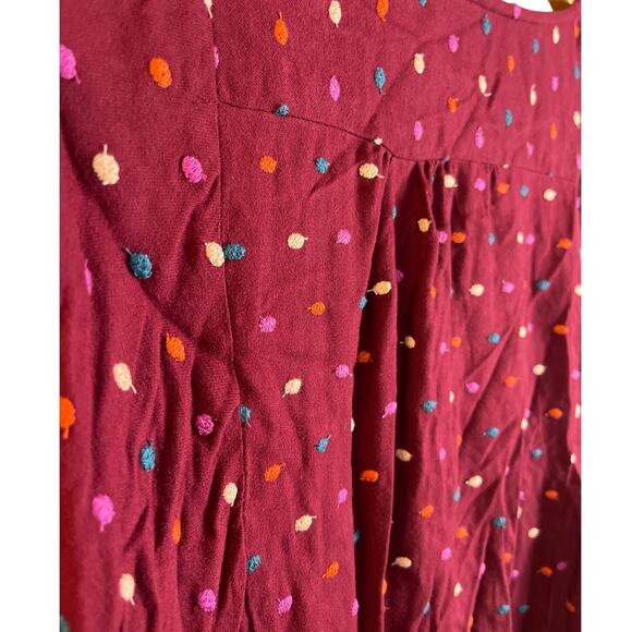 Anthropologie Maeve Multicolored‎ Dottie Embroidered Blouse Size XS - Picture 6 of 10